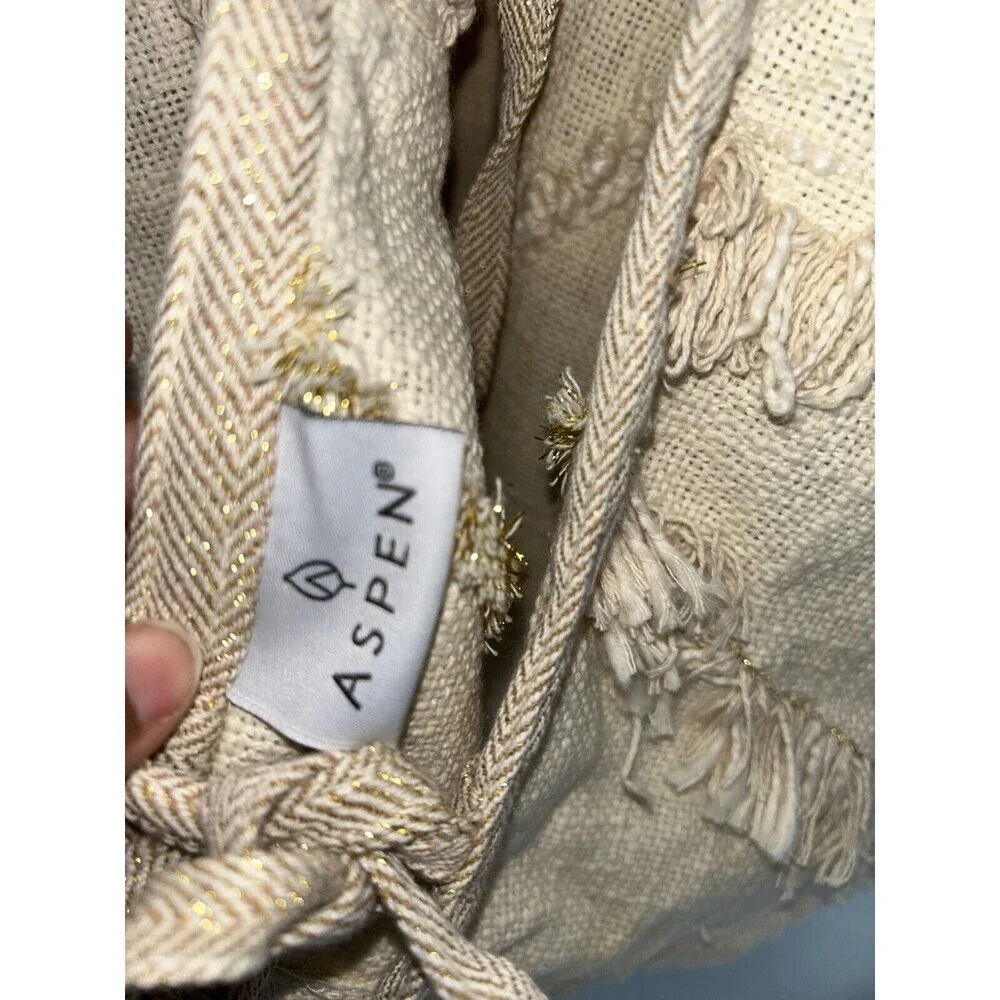 Women's Aspen Fringe Cotton Blend Poncho OS - Picture 7 of 8